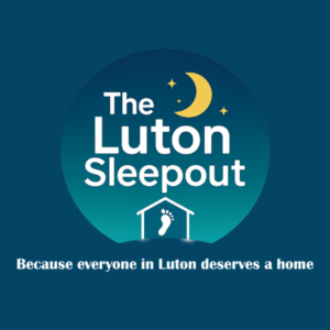 Logo of The Luton Sleepout, a fundraising event for those facing homelessness